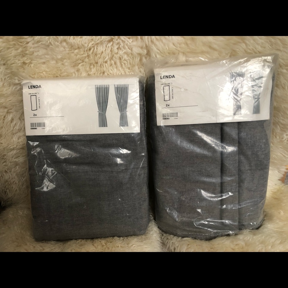 COPY - Grey Lenda IKEA Floor Length Curtains